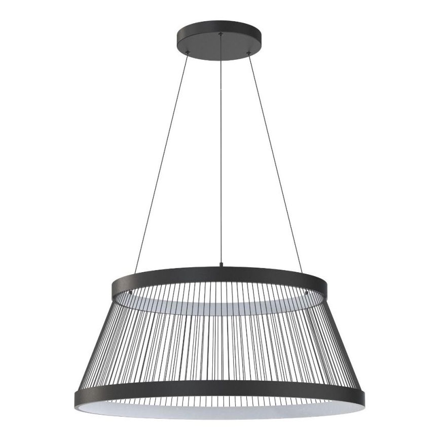 Zuma Line - LED ljusreglerad ljuskrona på textilsladd LED/53W/230V 2700-6000K svart + fjärrkontroll
