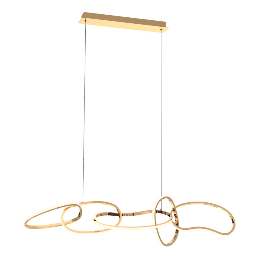 Zuma Line - LED ljusreglerad ljuskrona på textilsladd LED/56W/230V guld