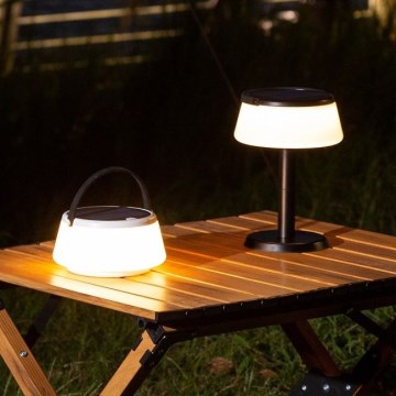 Zuma Line - LED Ljusreglerad solcell uppladdningsbar bordslampa LED/2,2W/2000 mAh IP44 svart