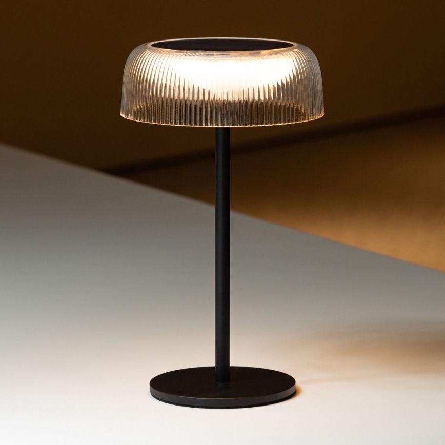 Zuma Line - LED Ljusreglerad solcell uppladdningsbar bordslampa LED/2,5W/2000 mAh IP44 svart
