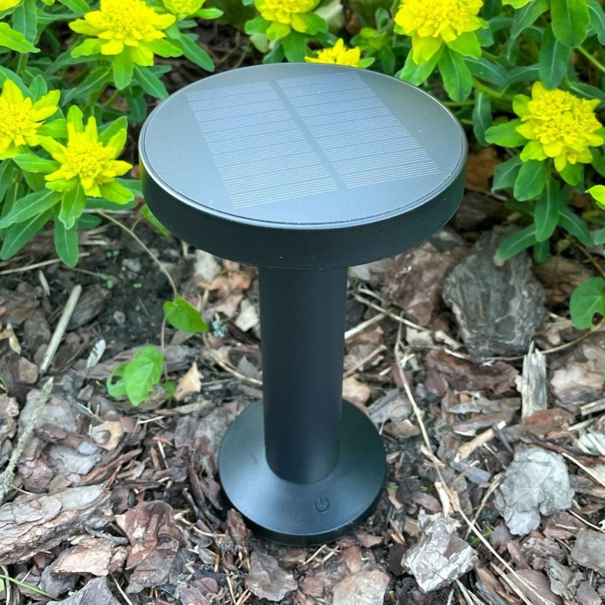 Zuma Line - LED Ljusreglerad solcell uppladdningsbar bordslampa LED/2W/2000 mAh IP44 svart