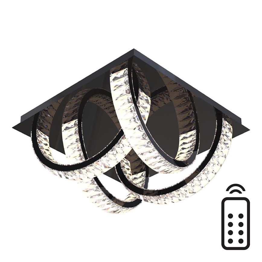 Zuma Line - LED Ljusreglerad taklampa i kristall LED/23,5W/230V 2700-6000K svart + fjärrkontroll