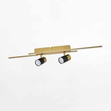 Zuma Line - LED spotlight 2xGU10/40W/230V + 2xLED/6W guld/svart