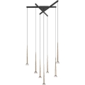 Zuma Line - LED-taklampa på vajer 7xLED/6W/230V svart/guld