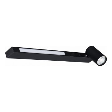 Zuma Line - LED väggspotlight 1xGU10/5W/230V + LED/8W svart