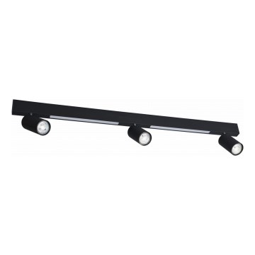 Zuma Line - LED väggspotlight 3xGU10/5W/230V + 2xLED/8W svart