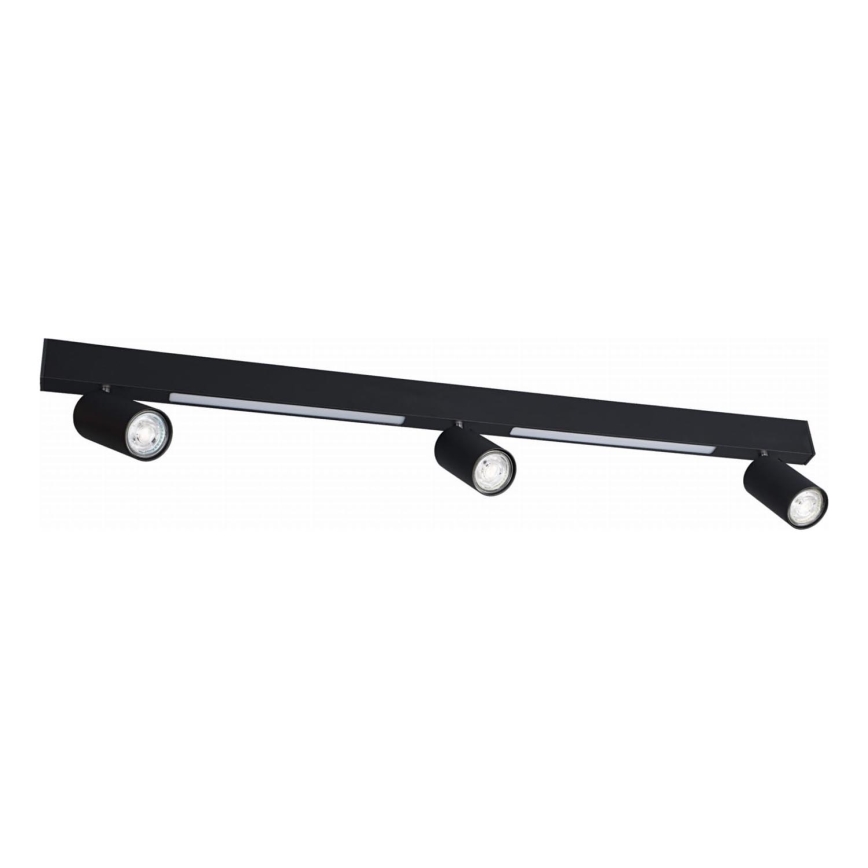 Zuma Line - LED väggspotlight 3xGU10/5W/230V + 2xLED/8W svart