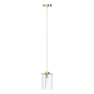 Zuma Line - Ljuskrona med textilsladd 1xE14/40W/230V guld