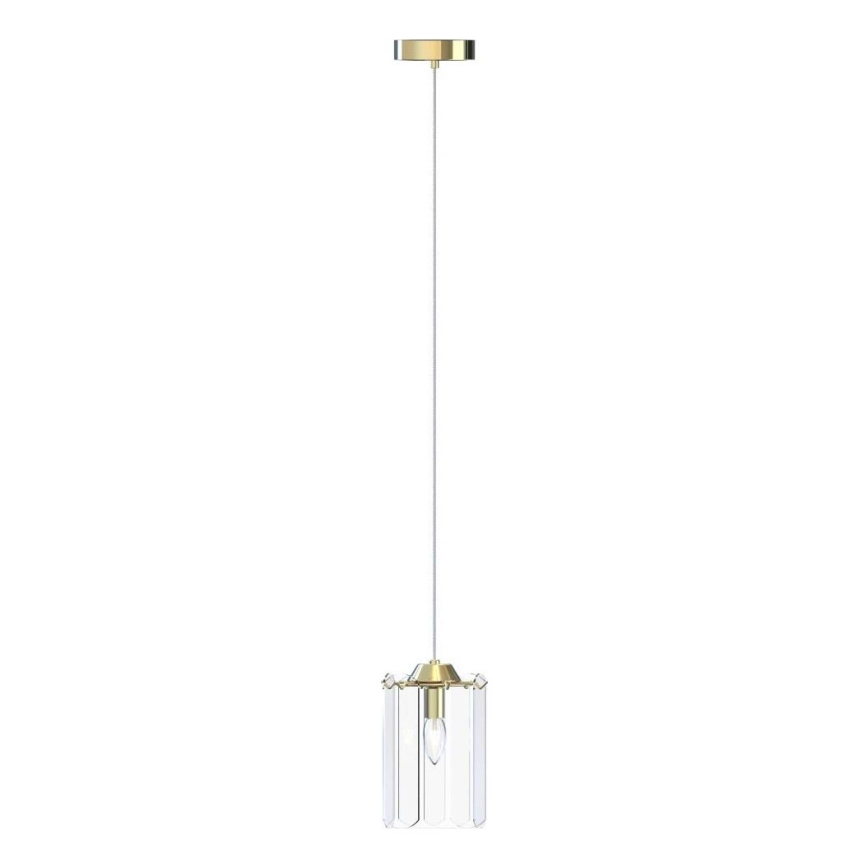 Zuma Line - Ljuskrona med textilsladd 1xE14/40W/230V guld