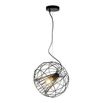 Zuma Line - Ljuskrona med upphängningsrem 1xE27/60W/230V svart
