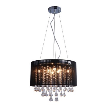 Zuma Line - Ljusskrona med upphängningsrem  8xG9/40W/230V svart 