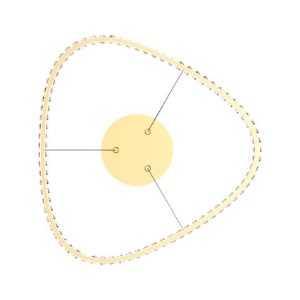 Zuma Line - LED dimbar kristallkrona på kabel LED/25W/230V 2700-6000K + fjärrkontroll