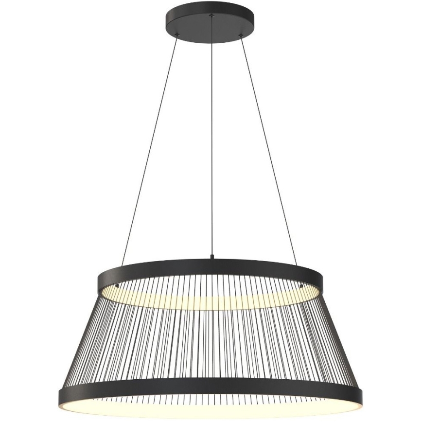 Zuma Line - LED ljusreglerad ljuskrona på textilsladd LED/53W/230V 2700-6000K svart + fjärrkontroll