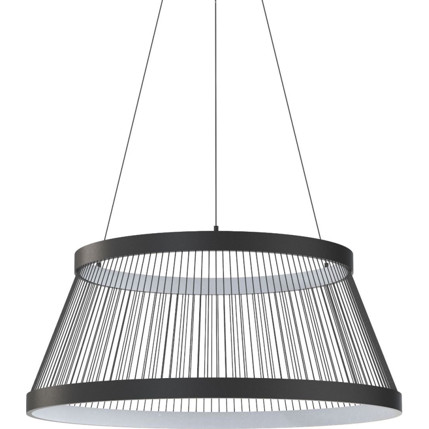 Zuma Line - LED ljusreglerad ljuskrona på textilsladd LED/53W/230V 2700-6000K svart + fjärrkontroll