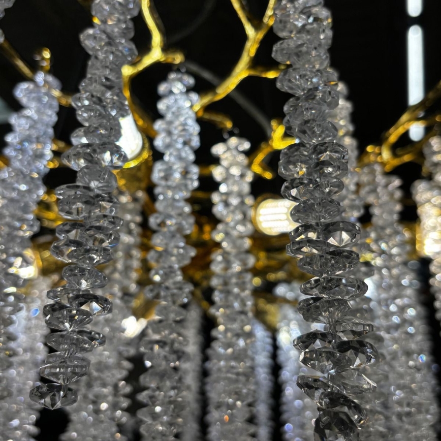 Zuma Line - Ljuskrona med textilsladd 8xG9/3,5W/230V guld