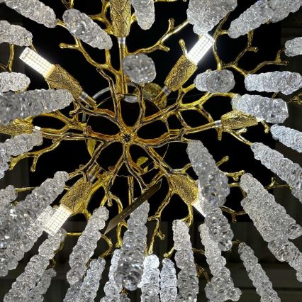 Zuma Line - Ljuskrona med textilsladd 8xG9/3,5W/230V guld