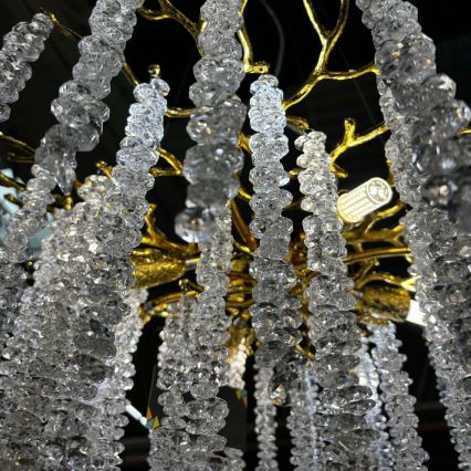 Zuma Line - Ljuskrona med textilsladd 8xG9/3,5W/230V guld