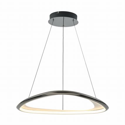 Zuma Line - LED ljusreglerad ljuskrona på textilsladd LED/34W/230V 3000K svart skinande krom