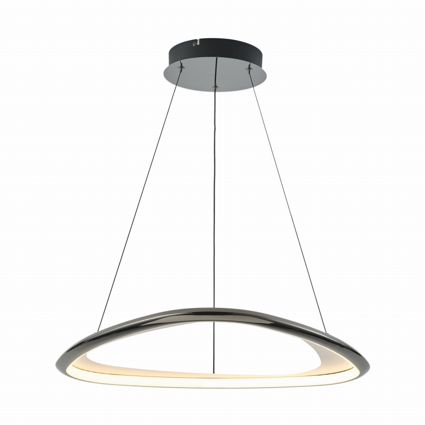 Zuma Line - LED ljusreglerad ljuskrona på textilsladd LED/34W/230V 3000K svart skinande krom