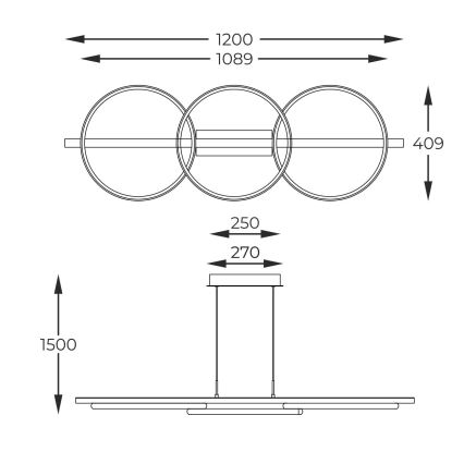 Zuma Line - LED dimbar taklampa LED/35W/230V