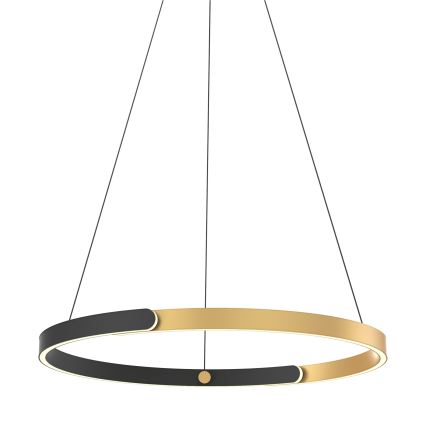 Zuma Line - LED ljusreglerad ljuskrona på textilsladd LED/30W/230V svart/guld