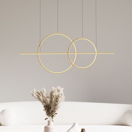 Zuma Line - LED ljusreglerad ljuskrona på textilsladd LED/34W/230V guld