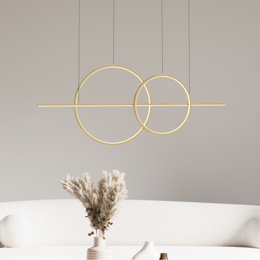 Zuma Line - LED ljusreglerad ljuskrona på textilsladd LED/34W/230V guld