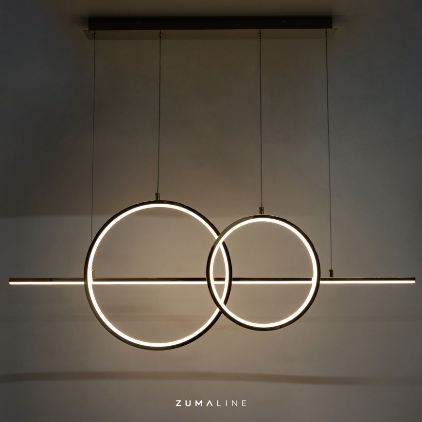 Zuma Line - LED ljusreglerad ljuskrona på textilsladd LED/34W/230V guld