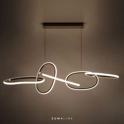 Zuma Line - LED ljusreglerad ljuskrona på textilsladd LED/56W/230V guld