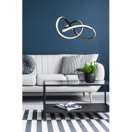 Zuma Line - LED ljusreglerad ljuskrona på textilsladd LED/44W/230V svart