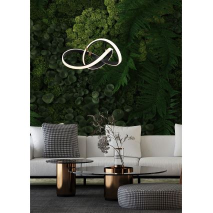 Zuma Line - LED ljusreglerad ljuskrona på textilsladd LED/44W/230V svart/guld
