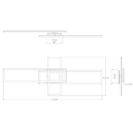 Zuma Line - LED Dimbar taklampa LED/55W/230V 3000-6000K svart + fjärrkontroll