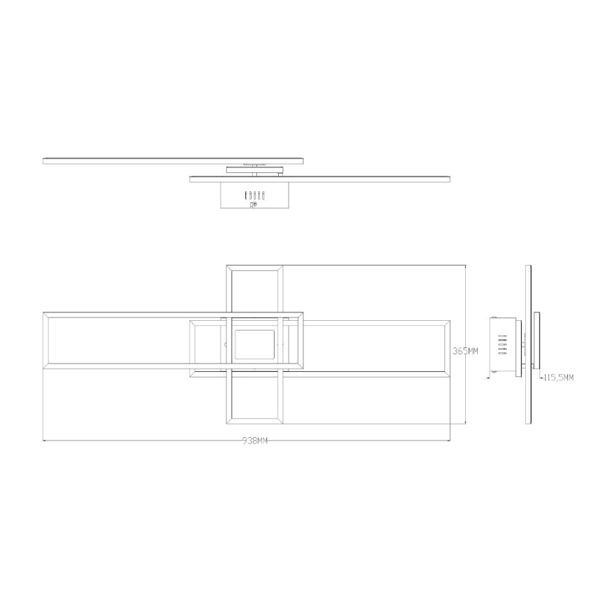 Zuma Line - LED Dimbar taklampa LED/55W/230V 3000-6000K svart/guld + fjärrkontroll