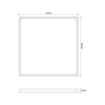 Zuma Line - LED Dimbar taklampa LED/38W/230V + LED/12W 3000/4000/5500K 40x40 cm guld