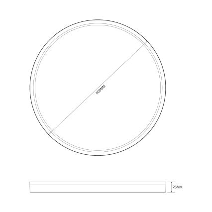Zuma Line - LED Dimbar taklampa LED/38W/230V + LED/11W 3000/4000/5500K diameter 50 cm guld