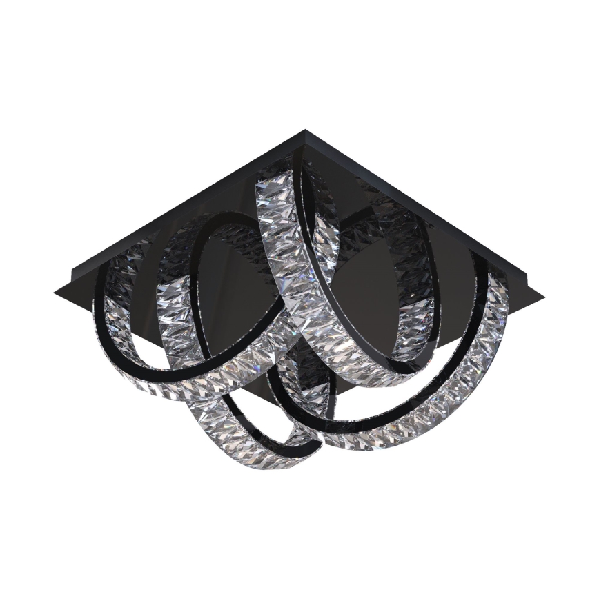 Zuma Line - LED Ljusreglerad taklampa i kristall LED/23,5W/230V 2700-6000K svart + fjärrkontroll