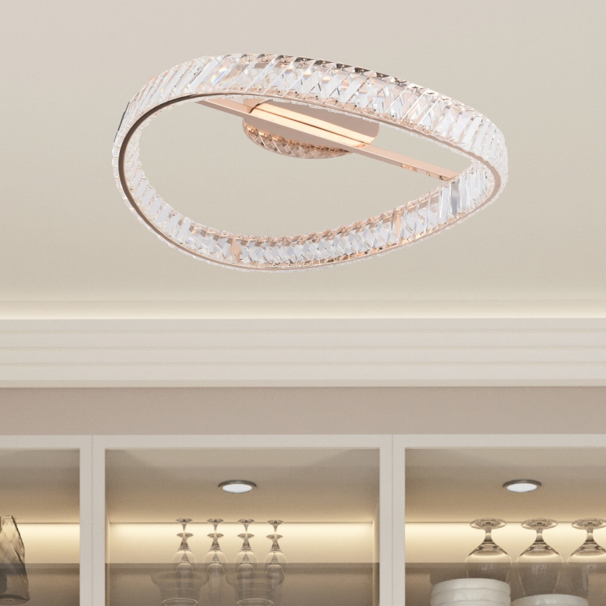 Zuma Line - LED dimbar taklampa LED/36W/230V Ø 52 cm roséguld