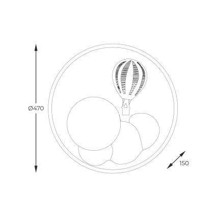Zuma Line - LED Ljusreglerad children's tak belysning LED/42W/230V 3000/5700K rosa