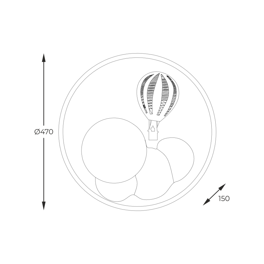 Zuma Line - LED Ljusreglerad children's tak belysning LED/42W/230V 3000/5700K rosa