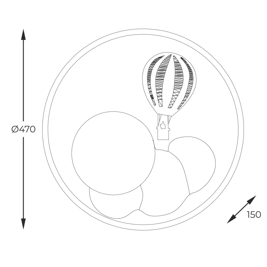 Zuma Line - LED Ljusreglerad children's tak belysning LED/42W/230V 3000/5700K blå