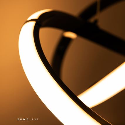 Zuma Line - Dimbar LED ytmonterad ljuskrona LED/44W/230V svart/guld