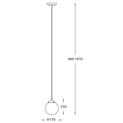 Zuma Line - Ljusskrona med upphängningsrem  1xE27/40W/230V