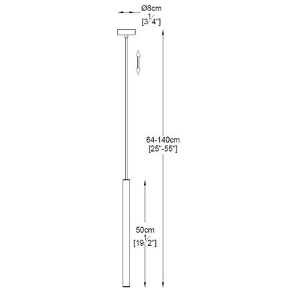Zuma Line - LED Ljuskrona med upphängningsrem  LED/5W/230V