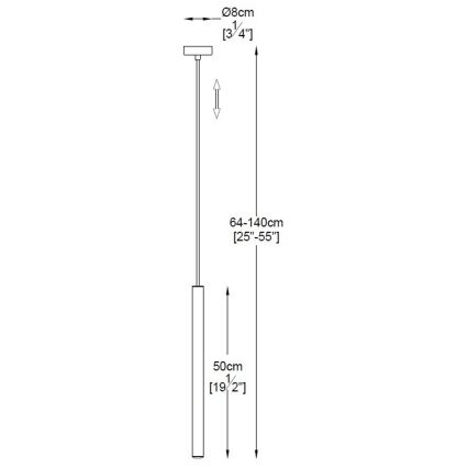 Zuma Line - LED Ljuskrona med upphängningsrem  LED/5W/230V