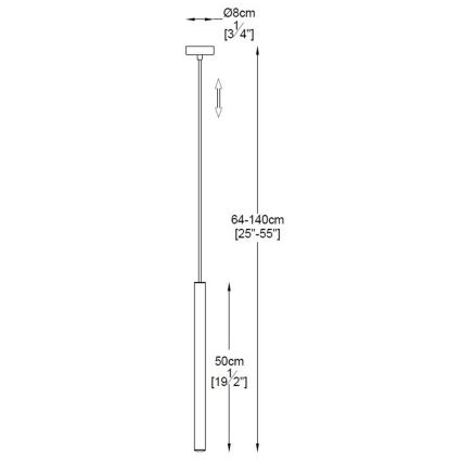 Zuma Line - LED ljuskrona med textilsladd LED/5W/230V svart skinande krom