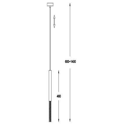 Zuma Line - LED Ljuskrona med upphängningsrem  1xLED/5W/230V