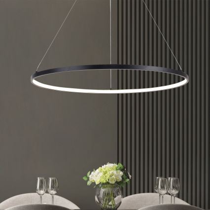 Zuma Line - LED ljuskrona med textilsladd LED/40W/230V 3000/4000/6000K diameter 90 cm svart