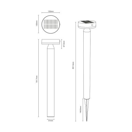 Zuma Line - LED solcellslampa med en rörelse- och skymningssensor LED/4,5W/2000 mAh IP44 svart
