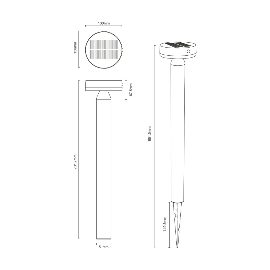 Zuma Line - LED solcellslampa med en rörelse- och skymningssensor LED/4,5W/2000 mAh IP44 svart
