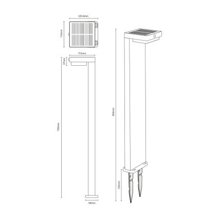 Zuma Line - LED solcellslampa med en rörelse- och skymningssensor LED/4,5W/2000 mAh IP44 svart